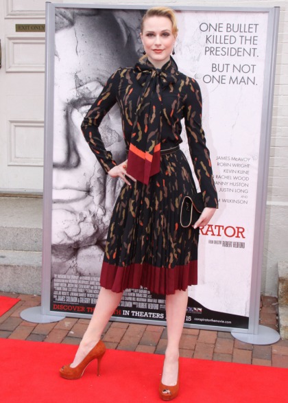 Evan Rachel Wood in Jill Stuart at 'The Conspirator' premiere: chic or fug'