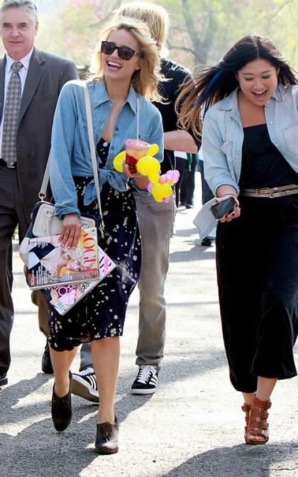 Dianna Agron's Central Park Workday