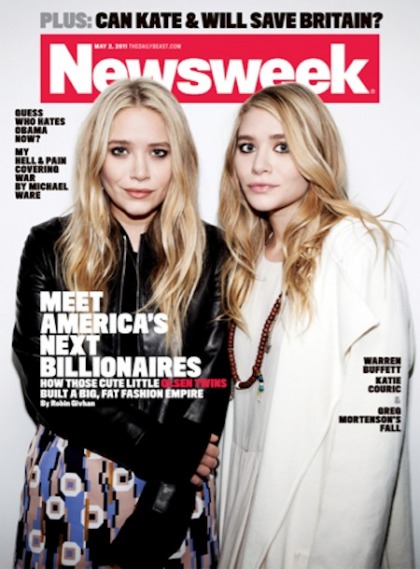 Mary-Kate & Ashley Olsen scored the cover of   Newsweek