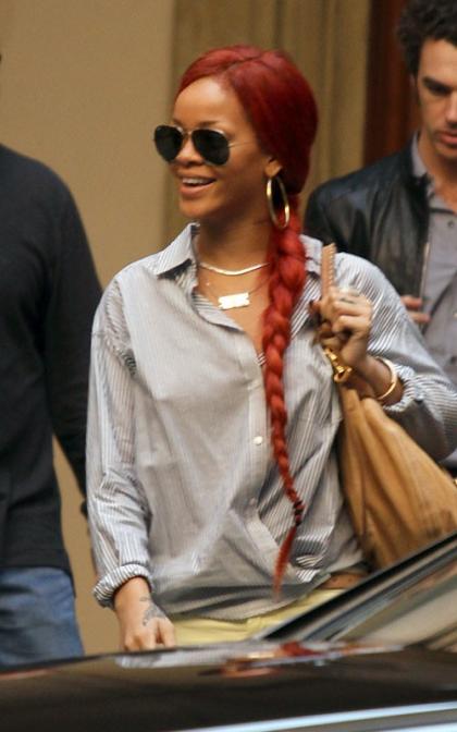Rihanna Makes Rounds in Milan