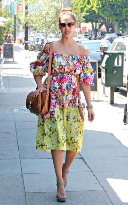 Jessica Alba: Floral Fabulous in Los Angeles