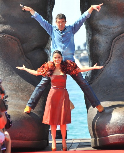 Antonio Banderas & Salma Hayek promote Puss In Boots' origin story at Cannes