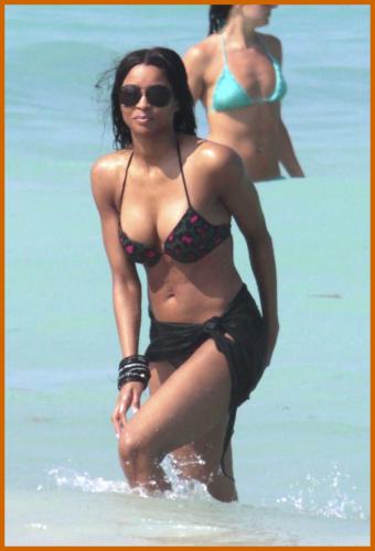 Ciara Flaunts Bikini Body in Miami With Her Beau