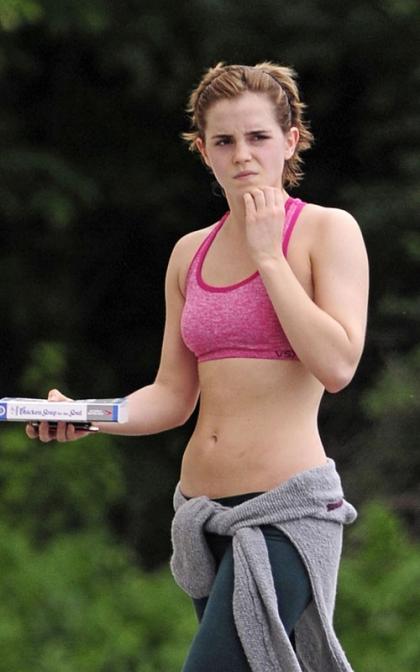 Emma Watson: Sports Bra in the Steel CIty
