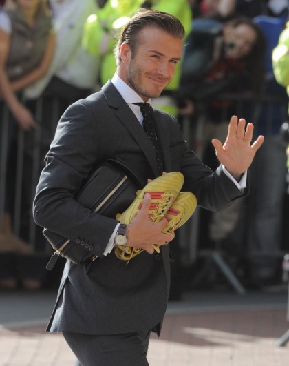 David Beckham high-pitched voice seems to be getting deeper, right?