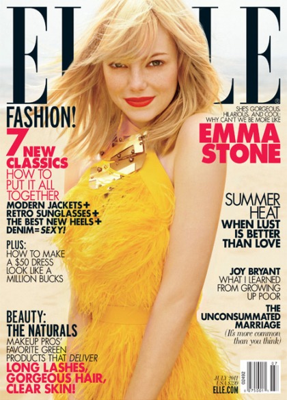 Emma Stone in Elle Mag: 'I sucked my thumb until I was 11'