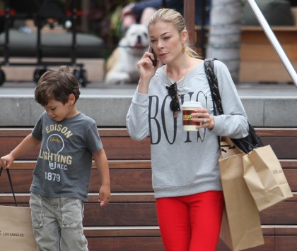 LeAnn Rimes does a photo-op with her stepson Mason, denies sex tape claims