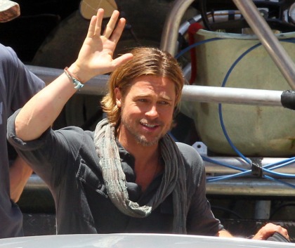Brad Pitt's post-apocalyptic vision involves man-scarves