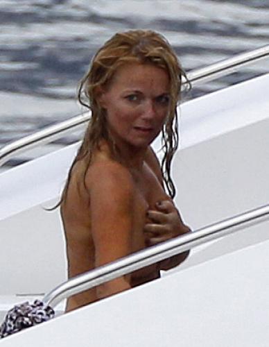 Geri Halliwell Breasts Fall Out Of Her Bikini