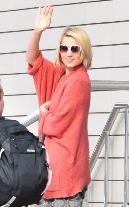 Dianna Agron's Lowry Hotel Exit