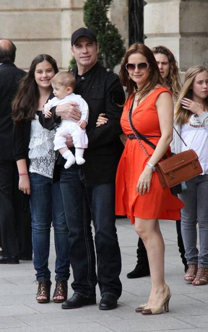 John Travolta & Kelly Preston: Family Fun in Paris