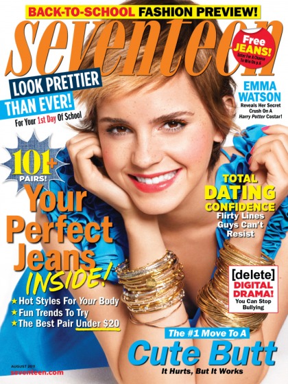 Emma Watson covers Seventeen, she used to crush on Draco