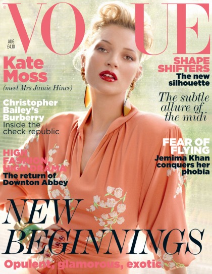 Kate Moss covers Vogue UK, wants to get pregnant on her honeymoon