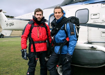Jake Gyllenhaal and Bear Grylls rough it on 'Man vs. Wild,' the photo evidence