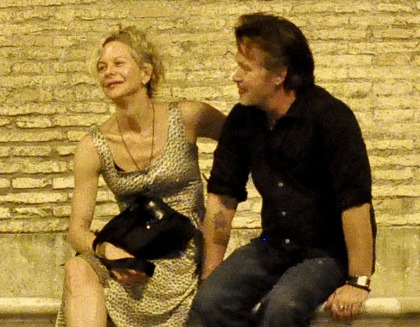 Crusty lovers Meg Ryan & John Mellencamp are kind of sweet together in Rome