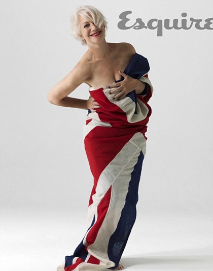 Helen Mirren Naked for Esquire.  Sort of.