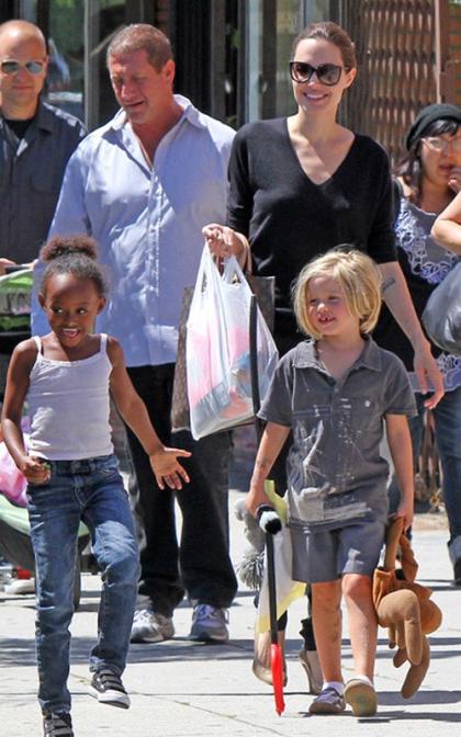 Angelina Jolie's Ozzie Dots Day Out with Shiloh & Zahara