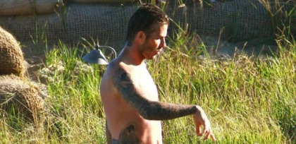 Shirtless David Beckham for the Ladies