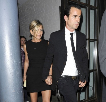 Jennifer Aniston brought Justin Theroux to London, just to party with her