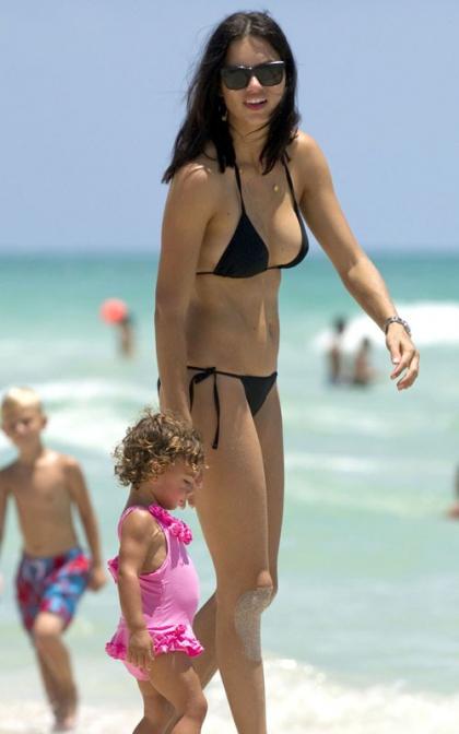 Adriana Lima and Valentina's Miami Beach Bonding
