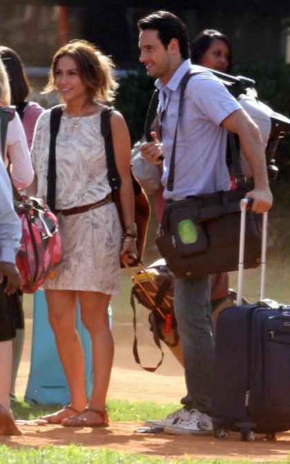 Jennifer Lopez's Airport Afternoon with the Twins