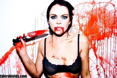 Lindsay Lohan Is A Bloody Mess
