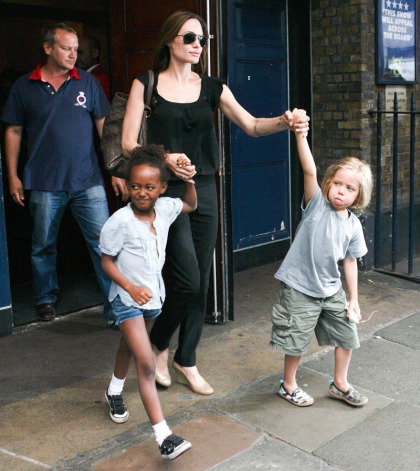 Angelina Jolie takes the older kids out to 'shrek the Musical'