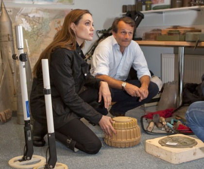 Angelina Jolie makes a visit to HALO Trust in Scotland to talk about landmines