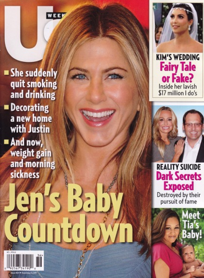 US Weekly's Aniston 'baby countdown' story, did her rep sign off on it'