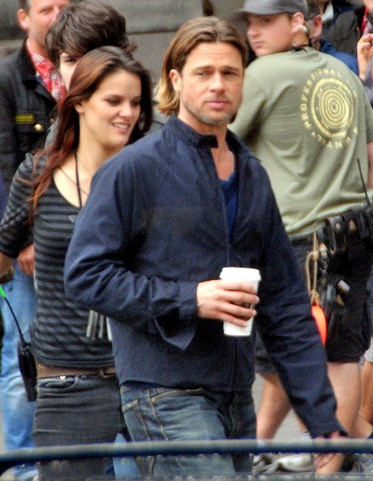 Brad Pitt's attractive assistant, Lara Marsden, gets the tabloid once-over