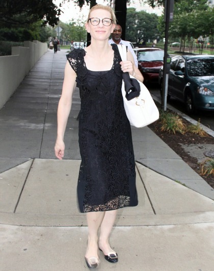 Cate Blanchett, casual in flats & glasses: uncool or nerd-sexy?
