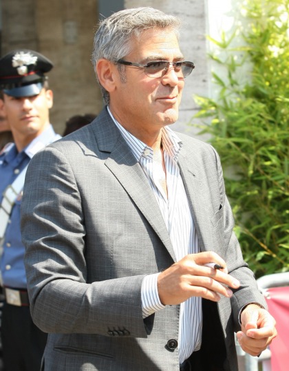 George Clooney is flying solo at the Venice Film Festival, no Stacy Keibler