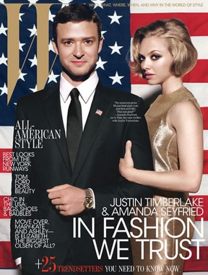 Justin Timberlake and Amanda Seyfried pose as the 'perfect' couple for W Mag