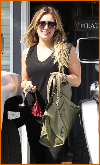 Pregnant Hilary Duff Keeps Trim With Pilates