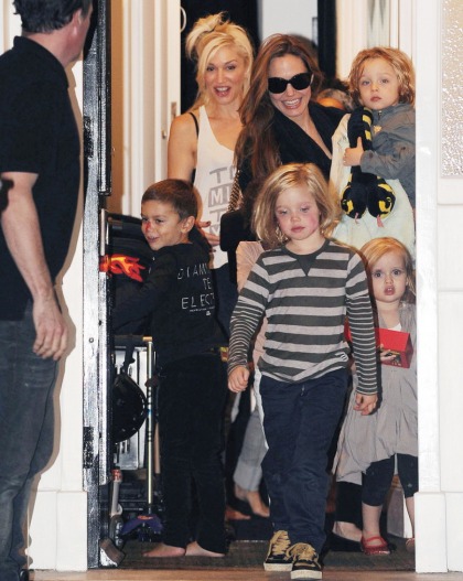 Angelina Jolie & Gwen Stefani have a playdate with the kids   in London