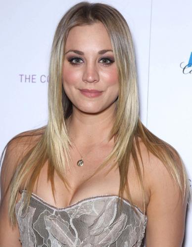 Kaley Cuoco Drops Some Decent Cleavage