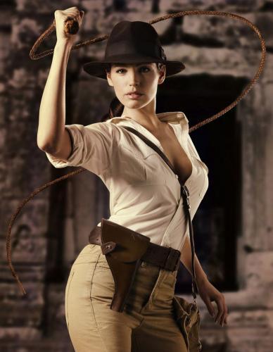 Kelly Brook As A Busty Indiana Jones