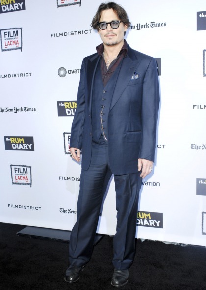 Johnny Depp at 'The Rum Diary' premiere: still douchey or still hot'