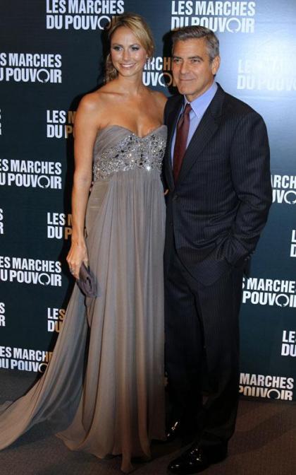 George Clooney & Stacy Keibler: Parisian Premiere Couple