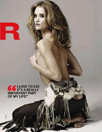 Rosie Huntington-Whiteley Topless Cover Up