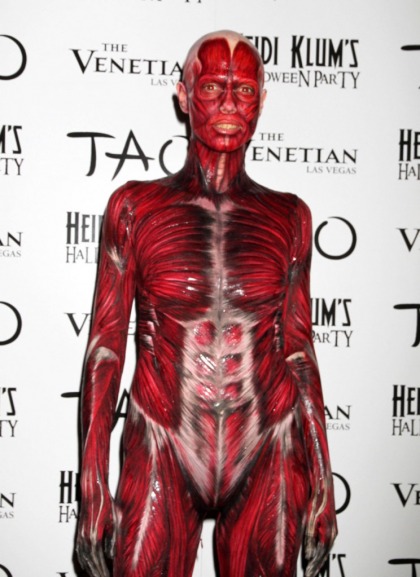Heidi Klum is a sexy skinless cadaver for Halloween, where's Seal' (Update)