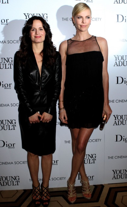 Charlize Theron in a little black Dior at a 'Young Adult' screening: pretty or boring'