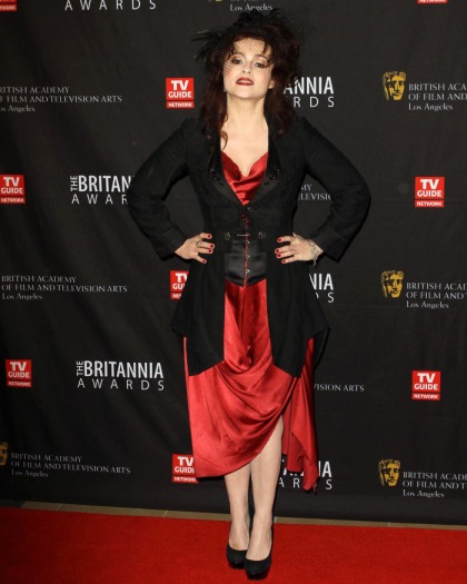 Helena Bonham Carter in red and black Vivienne Westwood: gorgeous & perfect?