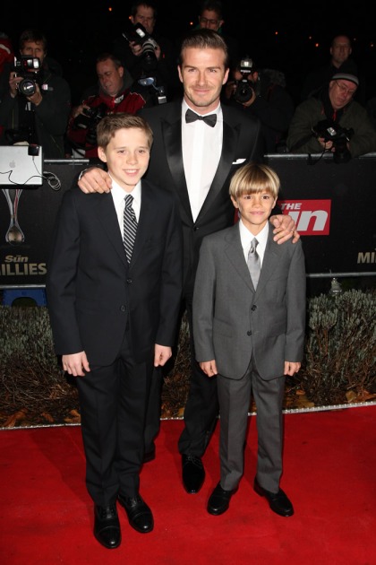 David Beckham hits the red carpet with sons Brooklyn   and Romeo