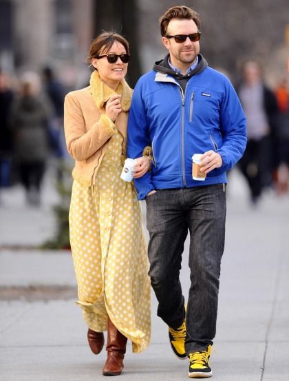 Olivia Wilde & Jason Sudeikis are loved up in NYC: trading   up or trading down?