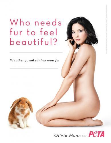 Olivia Munn Nude For PETA