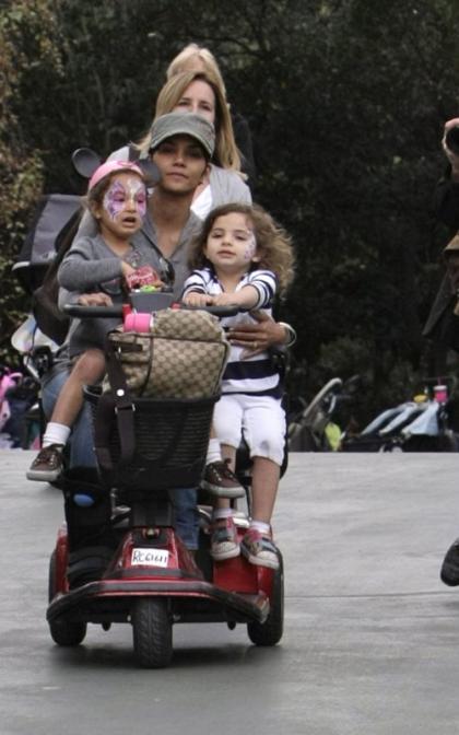 Halle Berry Scoots Around Disneyland Anaheim