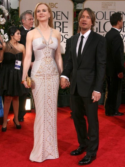 Nicole Kidman in studded Versace at the Globes: washed-out or lovely?