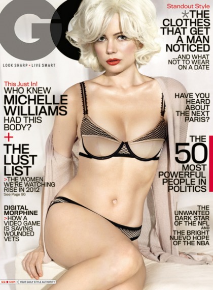 Michelle Williams goes fragile, weepy and 'sexy' for GQ, talks about Heath Ledger