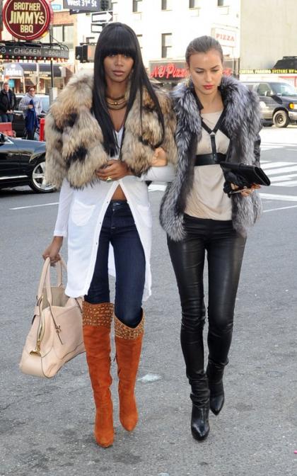 Irina Shayk & Jessica White's NYC Supermodel Stroll